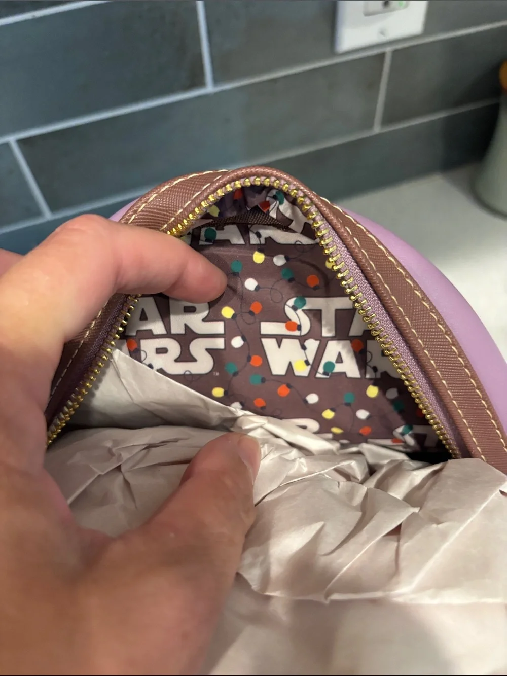 Jawa Star Wars Christmas Tree Lounging Backpack and Wallet Set NWT